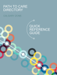 PATH TO CARE DIRECTORY QUICK REFERENCE