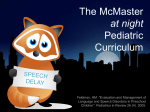 The McMaster Pediatric Curriculum
