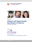 Children with Special Health Care Needs in California Report