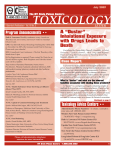 TOXICOLOGY Program Announcements •• A “Duster” Inhalational Exposure