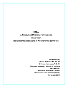 MRSA: A Resource Manual for Nurses