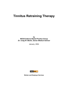 Tinnitus Retraining Therapy by WCB Evidence Based Practice Group
