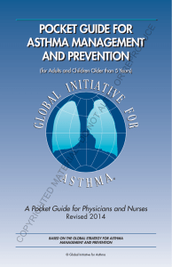 POCKET GUIDE FOR ASTHMA MANAGEMENT AND PREVENTION REPRODUCE