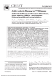 CHEST Supplement Antithrombotic Therapy for VTE Disease