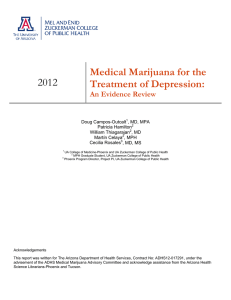 2012 Medical Marijuana for the Treatment of Depression: An Evidence Review