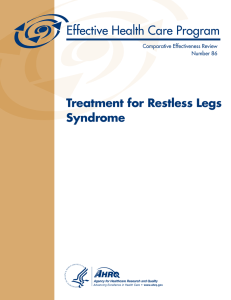 Treatment for Restless Legs Syndrome Comparative Effectiveness Review Number 86
