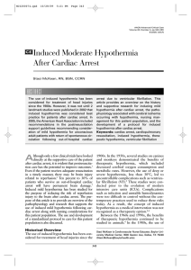 Induced Moderate Hypothermia After Cardiac Arrest AB S T RA C T