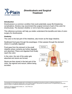 Diverticulosis and Surgical Treatment