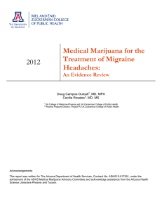 2012 Medical Marijuana for the Treatment of Migraine Headaches: