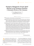 Emergency Management of Acute Apical Abscesses in the Permanent Dentition: