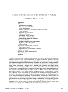 Aerosol Delivery Devices in the Treatment of Asthma