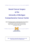 Breast Cancer Surgery at the University of Michigan Comprehensive Cancer Center