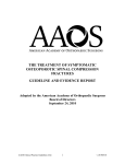 THE TREATMENT OF SYMPTOMATIC OSTEOPOROTIC SPINAL COMPRESSION FRACTURES GUIDELINE AND EVIDENCE REPORT