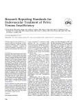 Research Reporting Standards for Endovascular Treatment of Pelvic Venous Insufficiency