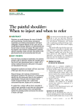 The painful shoulder: When to inject and when to refer M ■