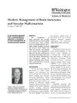 Modern Management of Brain Aneurysms and Vascular Malformations