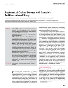 treatment of crohn’s disease with cannabis: an Observational study Original articles
