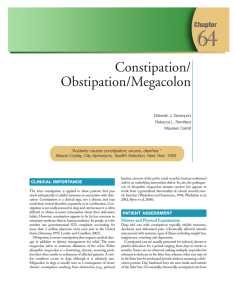 64 Constipation/ Obstipation/Megacolon Chapter