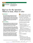 Red eye for the internist: When to treat, when to refer ■