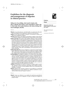 Guidelines for the diagnosis and management of migraine in clinical practice