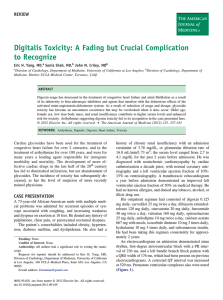 Digitalis Toxicity: A Fading but Crucial Complication to Recognize REVIEW