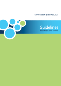 Guidelines Extravasation guidelines 2007 Implementation Toolkit