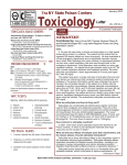Toxicology NY State Poison Centers Letter The
