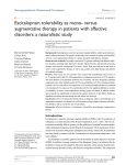Escitalopram tolerability as mono- versus augmentative therapy in patients with affective