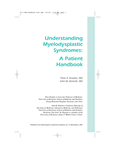 Understanding Myelodysplastic Syndromes: A Patient