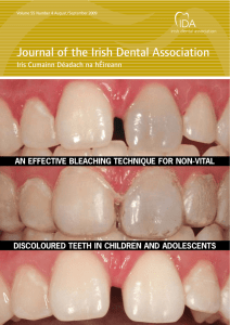 Journal of the Irish Dental Association Iris Cumainn Déadach na hÉireann