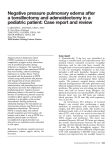 Negative pressure pulmonary edema after a tonsillectomy and adenoidectomy in a