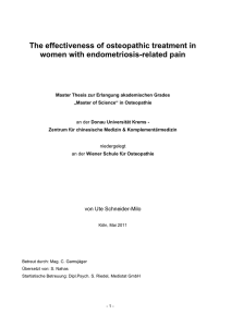 The effectiveness of osteopathic treatment in women with endometriosis-related pain