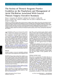 The Society of Thoracic Surgeons Practice Atrial Fibrillation Associated With General