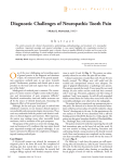 O Diagnostic Challenges of Neuropathic Tooth Pain C P