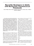 Macrolide Resistance in Adults with Bacteremic Pneumococcal Pneumonia