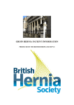 GROIN HERNIA PATIENT INFORMATION  PRODUCED BY THE BRITISH HERNIA SOCIETY©