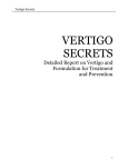 VERTIGO SECRETS  Detailed Report on Vertigo and