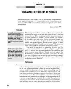 OrgasmiC DiffiCulties in WOmen Chapter 12
