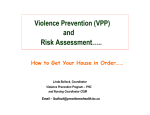 and Risk Assessment….. Violence Prevention (VPP) How to Get Your House in Order……