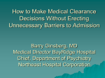 How to Make Medical Clearance Decisions Without Erecting Unnecessary Barriers to Admission