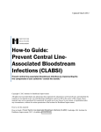How-to Guide: Prevent Central Line- Associated Bloodstream Infections (CLABSI)