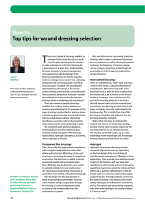 T How to... Top tips for wound dressing selection