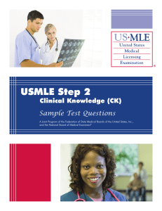USMLE Step 2 Clinical Knowledge (CK) Sample Test Questions