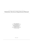 Volunteer Services Department Manual