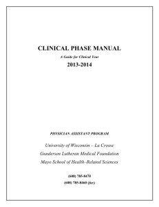 CLINICAL PHASE MANUAL 2013-2014