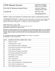 CMS Manual System Pub 100-02 Medicare Benefit Policy