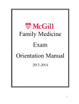 Family Medicine Exam Orientation Manual 2013-2014