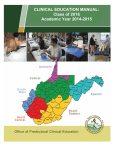 CLINICAL EDUCATION MANUAL: Class of 2016 Academic Year 2014-2015