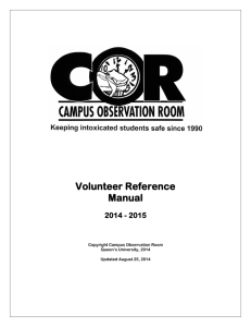 Volunteer Reference Manual 2014 - 2015
