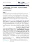 journal Current status of sublingual immunotherapy in the United States